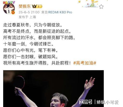 樊振东高考成热搜焦点职业选择引发网友热议(图2)