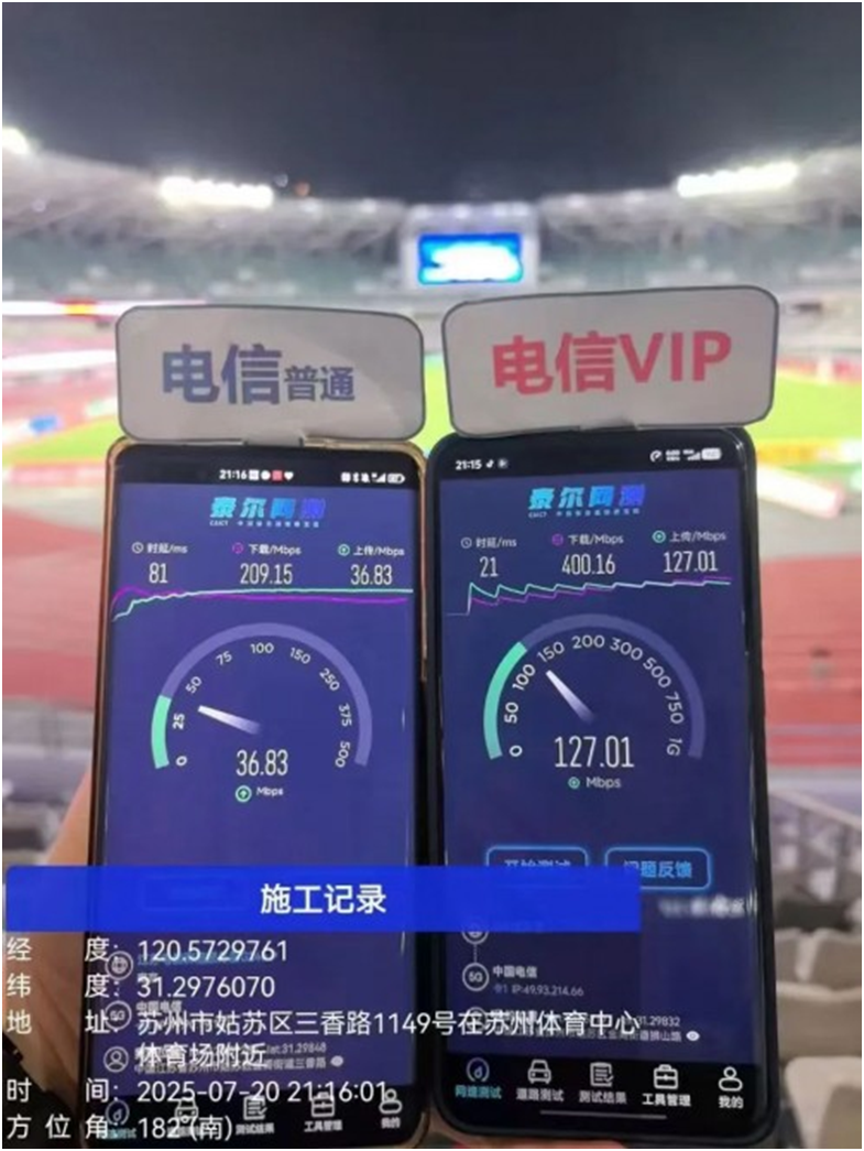 “苏超”再燃！江苏电信5GA网络全程护航开启专属显标为赛事喝彩！(图3)